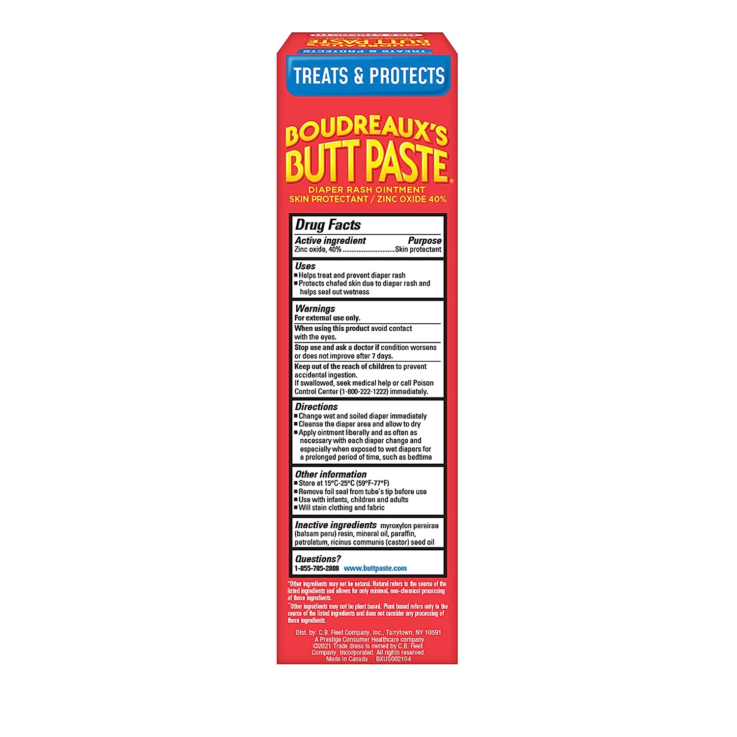 Boudreaux's Butt Paste Maximum Strength Diaper Rash Cream, Ointment for Baby, 2 oz Tube - Image 8
